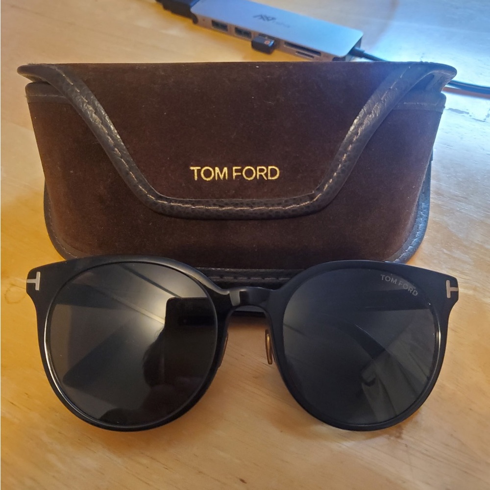 TOM FORD Sunglasses TF1134-K ECO 01A Size 55 Black Frame Unisex